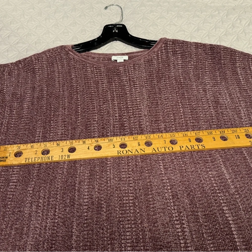 Elegant Mauve Knit Sweater - Size Large Petite - Picture 5 of 9